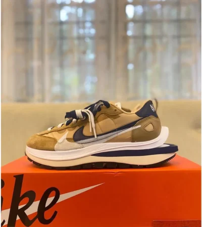 Nike Vapor Waffle X Sacai Tan Navy Shoes For Men (BOT2223) - Image 2
