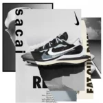 Nike x sacai VaporWaffl Black and White Men Shoes (FT624) - Image 2