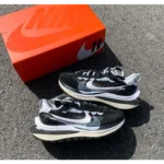 Nike x sacai VaporWaffl Black and White Men Shoes (FT624) - Image 3