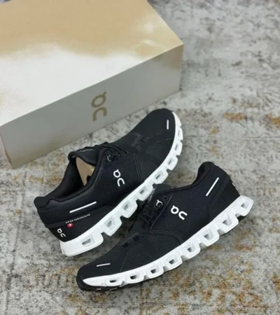 On Cloud 5 Black Running Shoes For Men (HS25)