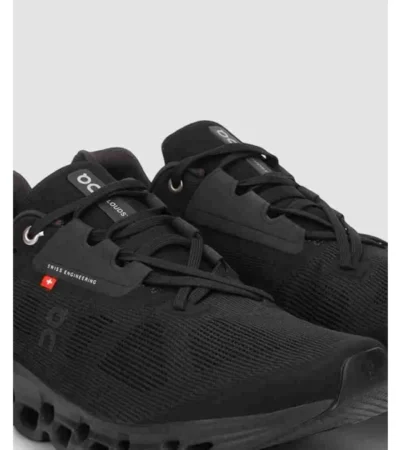 On Cloud Running Cloud Stratus All Black Shoes For Men (SL06) - Image 2