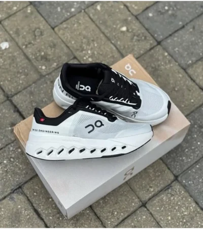ON Cloud Surfer Next White Black Shoes For Men (HS243)