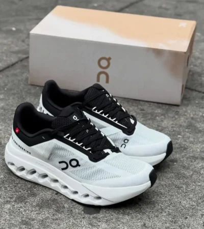 On Cloud Surfer Next White Black Shoes For Men (LAB1283)