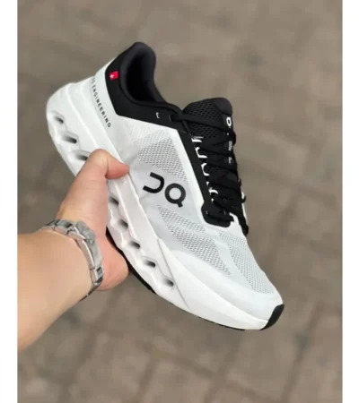 On Cloud Surfer Next White Black Shoes For Men (LAB17) - Image 2