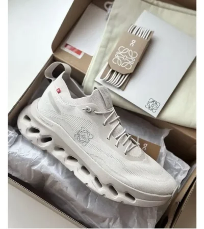 On Cloud Tilt X Loewe All White Shoes For Men (SL435)