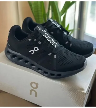 On Running Cloud Cloudsurfer Black Shoes For Men (HS26)