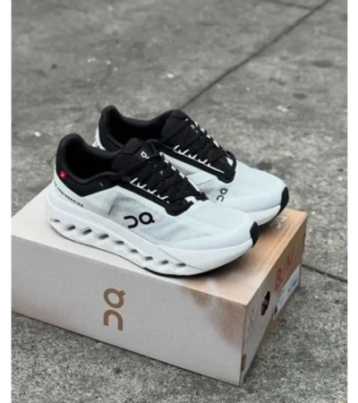 On Running Cloudsurfer Black White Shoes For Men (HS69)