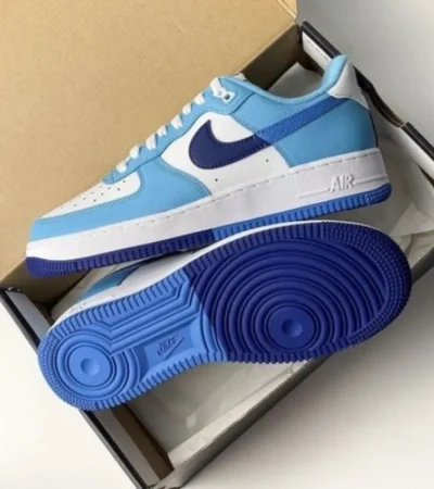Trendy Nike Air Force 1 Split Light Photo Blue Shoes For Men (CSO4588)