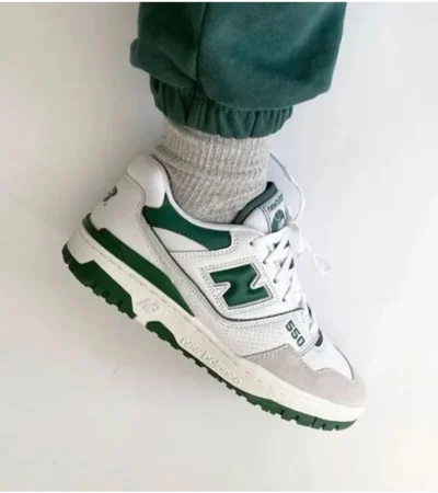 Imported New Balance 550 White Green Shoes For Men (SW6684)