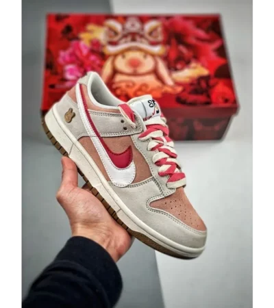 Trendy Nike Sb dunk low 85 Double Swoosh Pink Rabbit Shoes For Men (SHUB641)