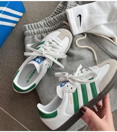 Luxurious Adidas Samba White Shoes For Men With Brand Box (SUP5662)