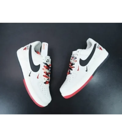 Trendy Air Force 1 Low Chicago Bulls White Red Black Shoes For Men (CSO45917)