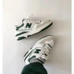 Trendy New Balance 550 White Green Shoes For Men (SHUB706)