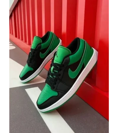 Trendy Jordan retro 1 Low Black Lucky Green Shoes For Men (SHUB648)