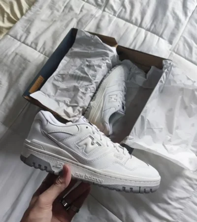 Premium New Balance 550 White Grey Shoes For Men (GF1250)