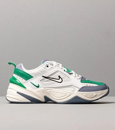 Trendy Nike M2k Tekno Platinum Tint Sail Lucid Green Shoes For Men (CSO4556)