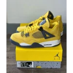 Trendy Jordan Retro 4 Lightning Tour Yellow Shoes For Men (SHUB659)
