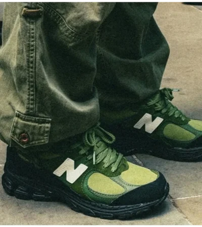 Classy The Basement X New Balance 2002r Olive Black Shoes For Men (SHH07826)