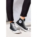 Trendy Convers All Star High Black Shoes For Women (SHUB777)