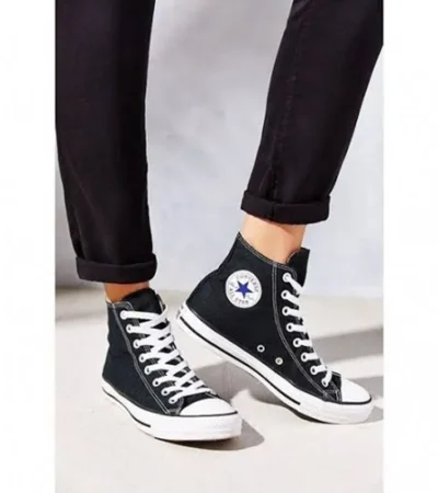 Trendy Convers All Star High Black Shoes For Women (SHUB777)