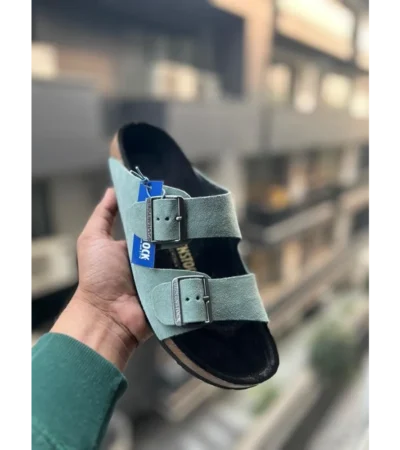Trendy Birkenstock Suede Aqua Green For Men (BH993)