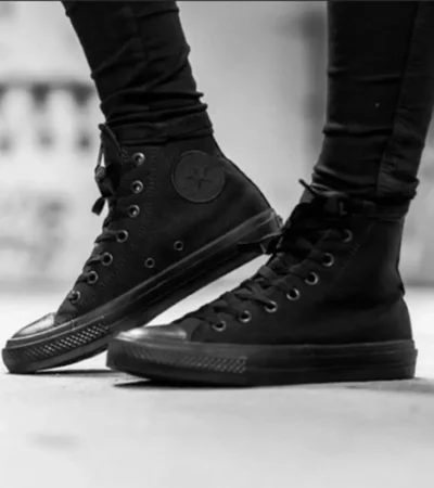 Trendy Converse All Star High All Black Shoes For Men (SHUB674)