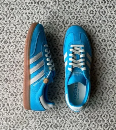 Trendy Adidas x Sporty & Rich Samba OG Sky Blue Shoes For Men (SHUB689)