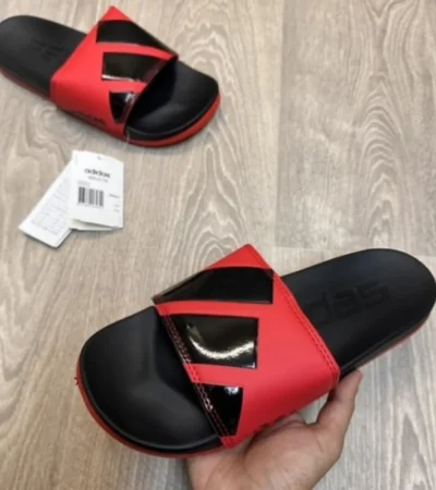Classy Adidas Adillete Soft Red Black Flip Flops For Men (BH1018)