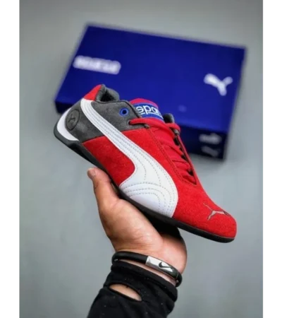 Trendy Puma X Sparco Future Cat Red White Shoes For Men (CSO4563)