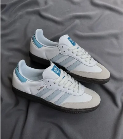 Classy Adidas Samba Sky Blue Shoes For Men (SHH07866)