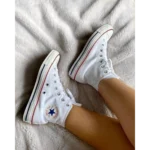 Trendy Conversee All Star Long White Shoes For Men (SHUB603) - Image 2