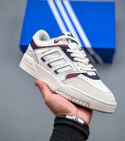 Classy Adidas Drop Step White Blue Shoes For Men (SW6383)