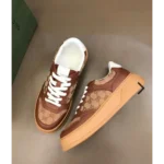 Classy Gucci Embossed Gg Logo Brown Shoes For Men (SHH07783) - Image 2