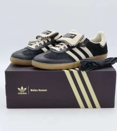 Classy Adidas Samba Black X Wales Bonners Shoes For Men (SHH07702)