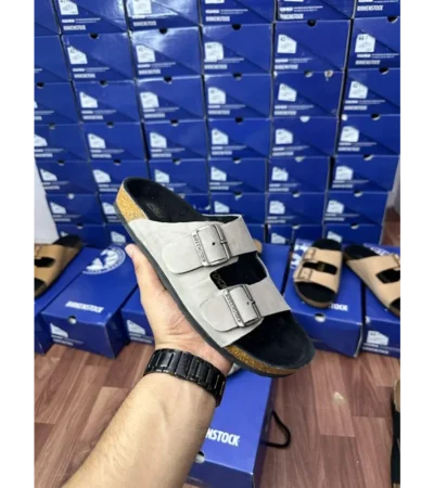 Stylish Birkenstock Birko Flor Grey For Men (HOF1005)