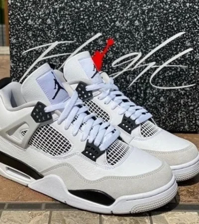 Classy Nike Jordan Retro 4 Military Black Shoes For Men (SHH07764)