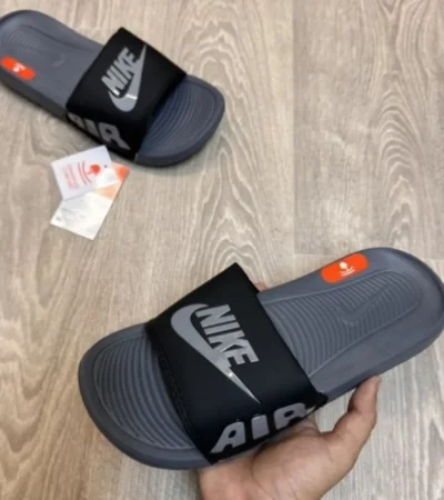 Classy Nike Air Victorie Grey Black Flip Flops For Men (BH1020) - Image 2