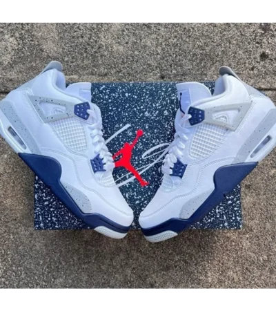 Classy Nike Air Jordan 4 Midnight Navy Shoes For Men (SHH07879)