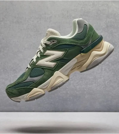 Premium New Balance 9060 Green Shoes For Men (QT308)