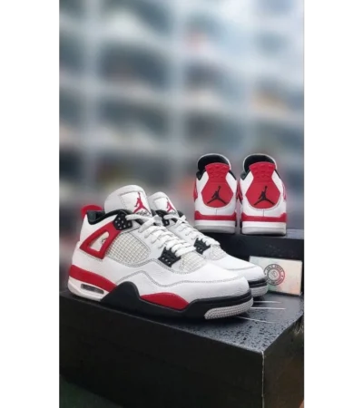 Classy Nike Air Jordan Retro 4 Red Shoes For Men (SHH07792)