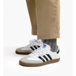 Trendy Adidas Samba White Black Shoes For Men (SHUB732)