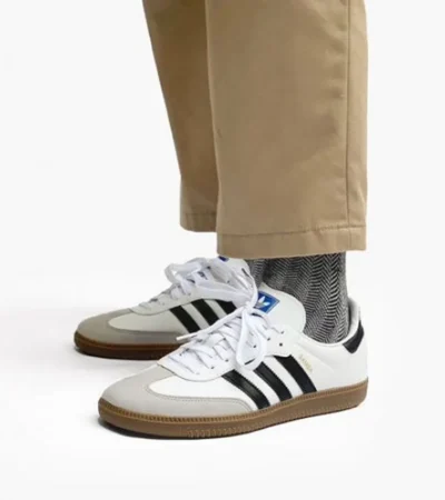 Trendy Adidas Samba White Black Shoes For Men (SHUB732)