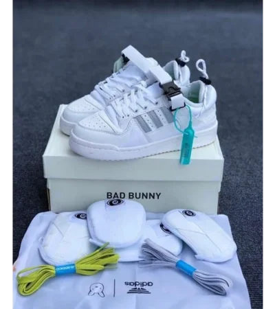 Stylish Adidas Forum Bad Bunny Full White Shoes For Men (S1H39) - Image 2