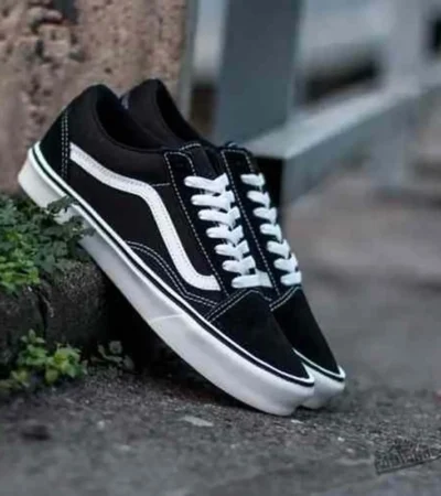 Premium Vans Old Skool Black White Shoes For Women (BME092)