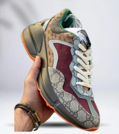 Premium Gucci Multicolor Gg Supreme And Canvas Rhytons Shoes For Men (SFS1613)