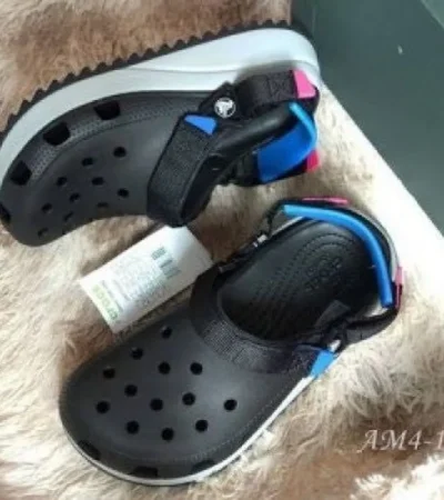 Luxurious Crocs Hiker Black Blue Clog For Men (FF501)