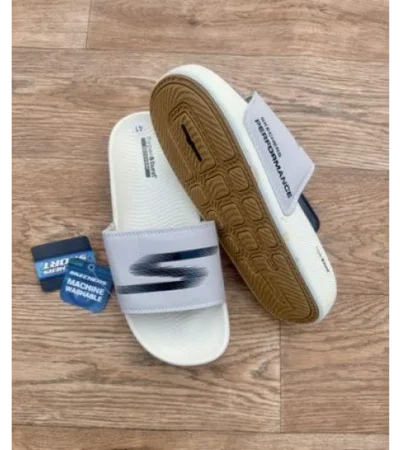 Luxurious Skechers Logo S Hyper Burst Soft Slides For Men (FF508)