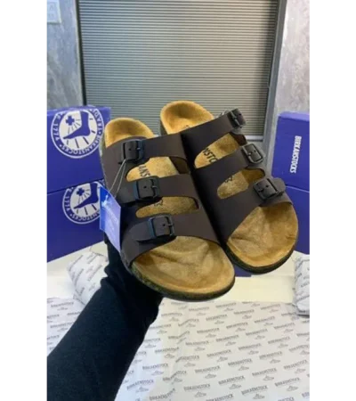 Luxurious Birkenstocks Brown Slide For Men (FF516)