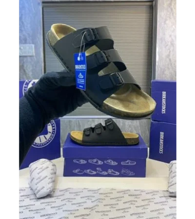 Luxurious Birkenstocks Black Slide For Men (FF517)