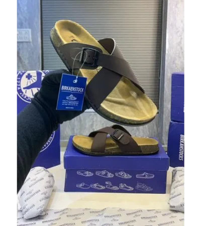 Luxurious Birkenstocks Brown Slide For Men (FF519)